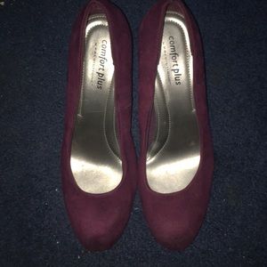 Maroon pumps